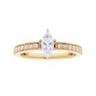 14k Gold 3/4 Carat T.w. Igl Certified Diamond Marquise Cut Engagement Ring, Women's, Size: 6.50, White