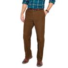 Men's Croft & Barrow&reg; Flat-front Corduroy Pants, Size: 38x34, Med Brown