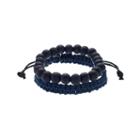 Men's Stackable Bronx Bracelet, Med Blue