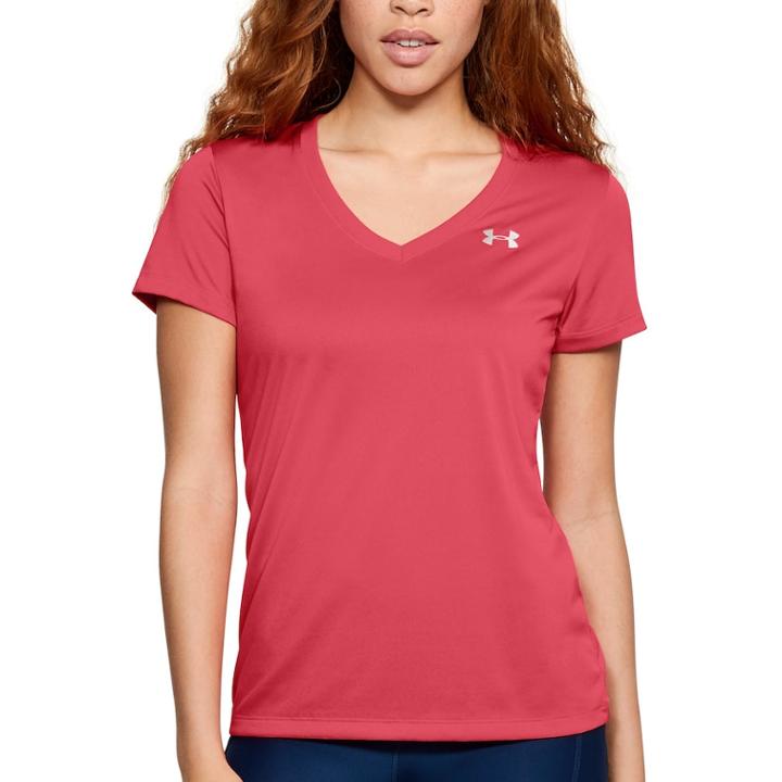 Women's Under Armour Tech Short Sleeve Tee, Size: Xs, Dark Pink