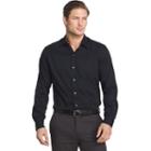 Men's Van Heusen Slim-fit Striped Sateen Button-down Shirt, Size: Xxl, Black