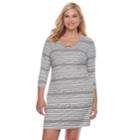 Juniors' Plus Size Mudd&reg; Cross Front Bodycon Dress, Teens, Size: 2xl, White Oth