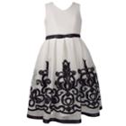 Girls 7-16 Bonnie Jean Embroidered Chiffon High-low Hem Dress, Size: 14, White