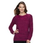 Women's Croft & Barrow&reg; Cable-knit Boatneck Sweater, Size: Medium, Med Pink