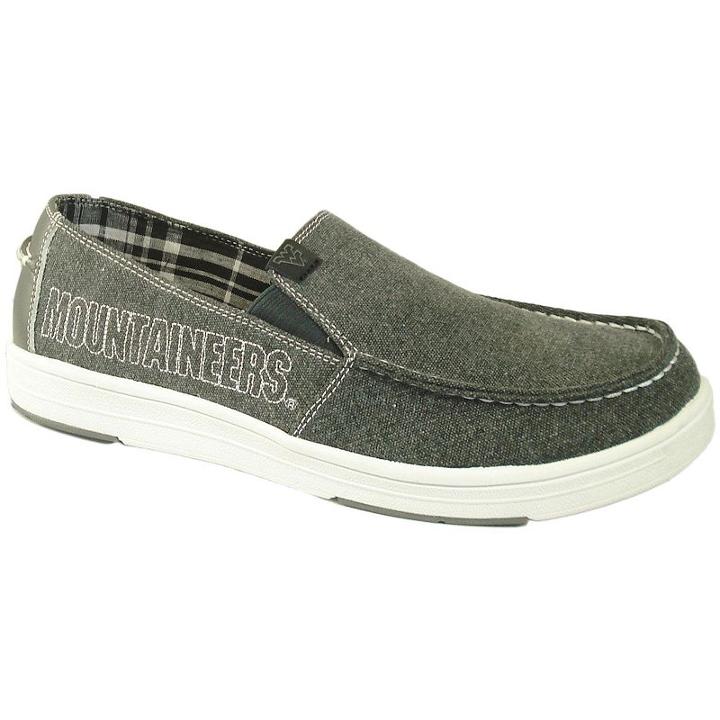 Men's West Virginia Mountaineers Sedona Slip-on Shoes, Size: 9, Grey