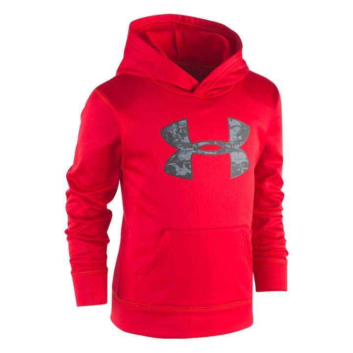 Boys 4-7 Under Armour Abstract Logo Pullover Hoodie, Size: 4, Red