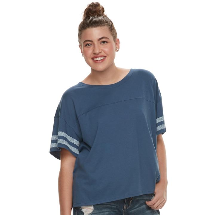 Juniors' Plus Size So&reg; Graphic High-low Hem Tee, Teens, Size: 2xl, Med Blue