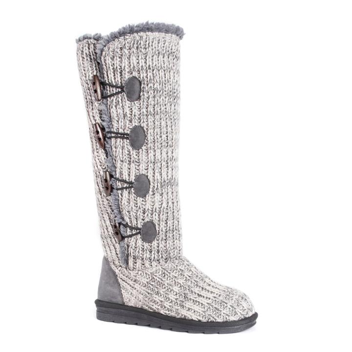 Muk Luks Felicity Women's Tall Sweater Boots, Size: 9, Grey