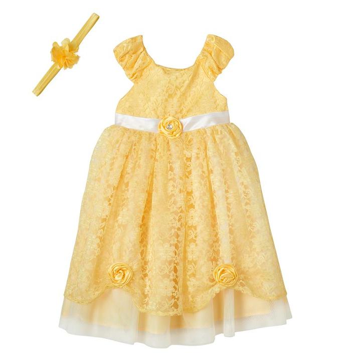 Girls 4-6x Disney Princess Belle Costume Dress, Girl's, Size: 6, Yellow Oth
