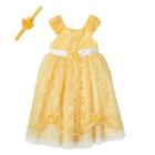 Girls 4-6x Disney Princess Belle Costume Dress, Girl's, Size: 6, Yellow Oth