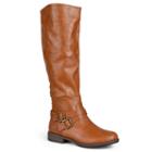 Journee Collection April Women's Tall Boots, Girl's, Size: Medium (9), Lt Brown