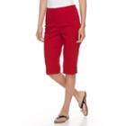 Petite Croft & Barrow&reg; Crisscross Skimmer Capris, Women's, Size: 16 Petite, Med Red
