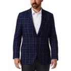 Men's Haggar Tailored-fit Sport Coat, Size: 52 Long, Blue (navy)