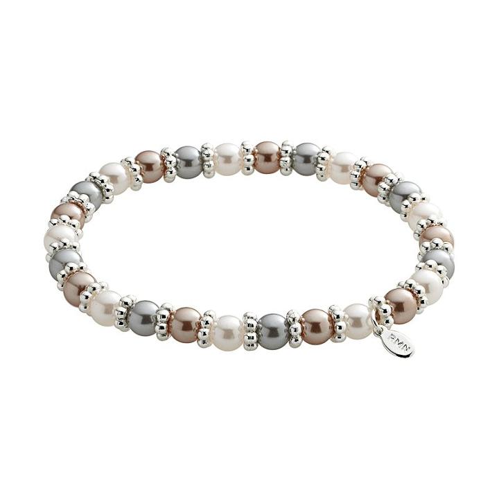 Croft & Barrow&reg; Silver Tone Simulated Pearl Stretch Bracelet, Women's, Multicolor