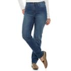 Women's Croft & Barrow&reg; Classic Curvy Straight-leg Jeans, Size: 14, Med Blue