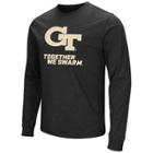 Men's Campus Heritage Georgia Tech Yellow Jackets Logo Long-sleeve Tee, Size: Medium, Dark Grey