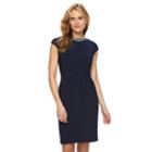 Women's Chaps Jeweled Pleated Evening Dress, Size: 16, Blue (navy)