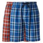 Big & Tall Hanes Classics 2-pack Plaid Woven Jams Shorts, Men's, Size: 4xl, Blue (navy)
