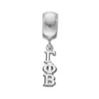 Gamma Phi Beta, Logoart Sterling Silver Sorority Charm, Women's, Grey