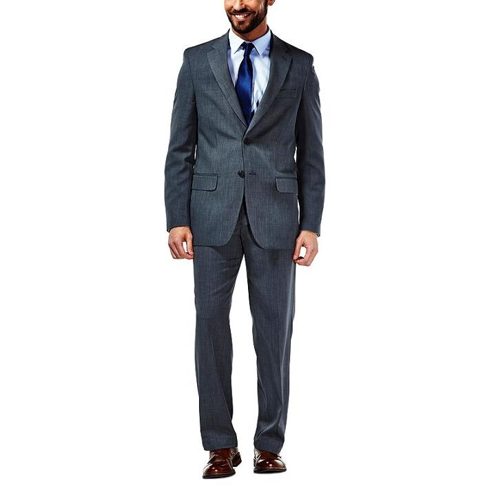 Men's Haggar Travel Classic-fit Graphite Performance Suit Jacket, Size: 44 Long, Oxford