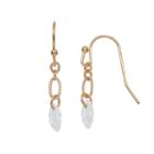 Lc Lauren Conrad Marquise Stone Nickel Free Link Drop Earrings, Women's, Gold