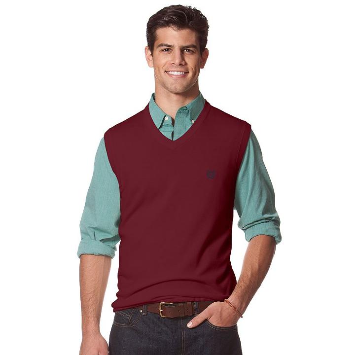 Men's Chaps Classic-fit Solid Sweater Vest, Size: Medium, Drk Purple