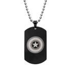 Stainless Steel Captain America Dog Tag Necklace, Men's, Size: 22, Grey