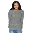 Juniors' So&reg; Lace-up Sleeve Sweater, Teens, Size: Small, Grey
