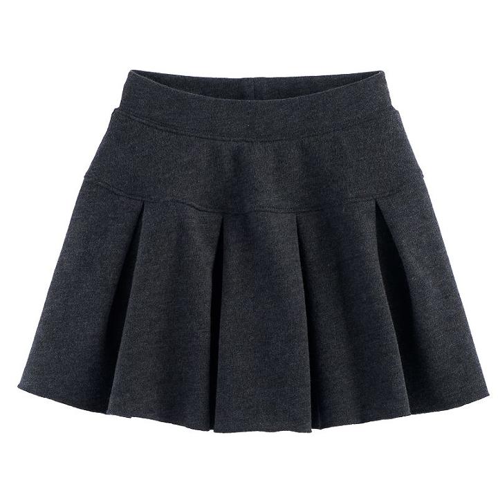 Girls 4-10 Jumping Beans&reg; Pleated Fleece Skirt, Size: 5, Black