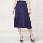 Lc Lauren Conrad Runway Collection Pleated Satin Skirt - Women's, Size: Small, Dark Blue