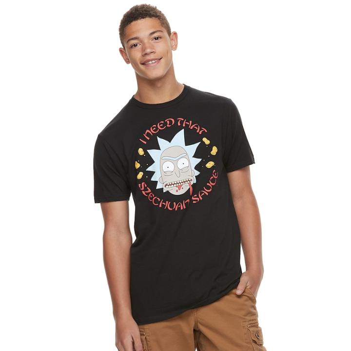 Men's Rick & Morty Tee, Size: Large, Black