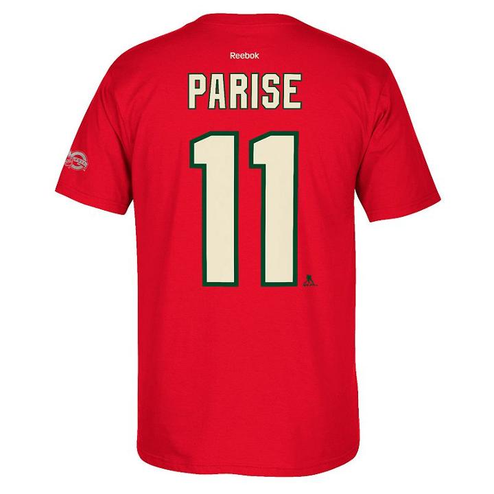 Men's Reebok Minnesota Wild Zach Parise 2017 Stanley Cup Playoffs Player Tee, Size: Xxl, Red