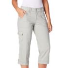 Women's Gloria Vanderbilt Mae Cargo Capris, Size: 8, Lt Green