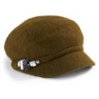 Women's Betmar Rhinestone Cadet Hat, Med Green