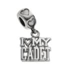 Logoart Sterling Silver I Love My Cadet Charm, Women's, Grey