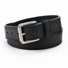 Men's Columbia Bridle Double-stitched Brown Leather Belt, Size: 34, Black
