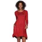 Women's Nina Leonard Embellished Swing Dress, Size: Small, Red Other