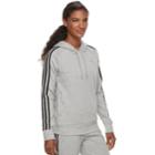 Women's Adidas 3 Stripe Pullover Hoodie, Size: Xl, Med Grey