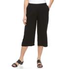 Petite Apt. 9&reg; Pull-on Culottes, Women's, Size: L Petite, Black