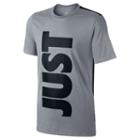 Men's Nike Colorblock Just Do It Tee, Size: Xxl, Grey (charcoal)