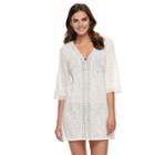 Women's Apt. 9&reg; Crochet Cover-up, Size: Medium, Red/coppr (rust/coppr)