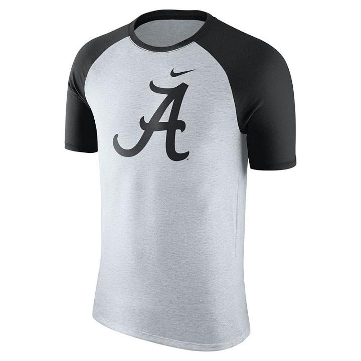 Men's Nike Alabama Crimson Tide Raglan Tee, Size: Small, Natural