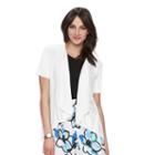 Women's Elle&trade; Pointelle Flyaway Cardigan, Size: Large, White