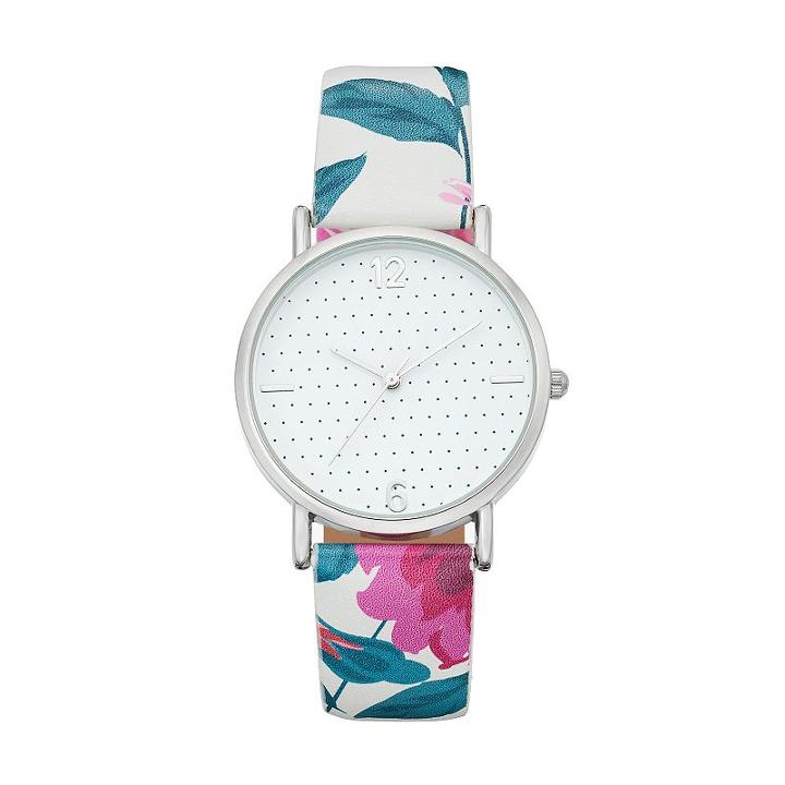 Women's Floral Watch, Size: Medium, Multicolor
