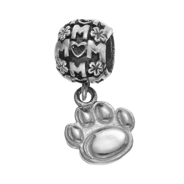 Dayna U Sterling Silver Penn State Nittany Lions Team Logo Mom Charm, Women's, Grey
