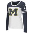 Women's Campus Heritage Michigan Wolverines Hornet Football Tee, Size: Xl, Blue (navy)