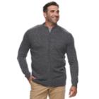 Big & Tall Croft & Barrow&reg; Classic-fit 7gg Super Soft Full-zip Sweater, Men's, Size: 4xl Tall, Black