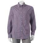 Men's Croft & Barrow&reg; Classic-fit Checked Stretch Button-down Shirt, Size: Xxl, Red