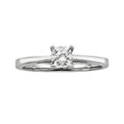 Forever Brilliant Cushion-cut Lab-created Moissanite Engagement Ring In 14k White Gold (1/2 Ct. T.w.), Women's, Size: 8