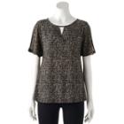 Women's Dana Buchman Keyhole Top, Size: Medium, Med Beige